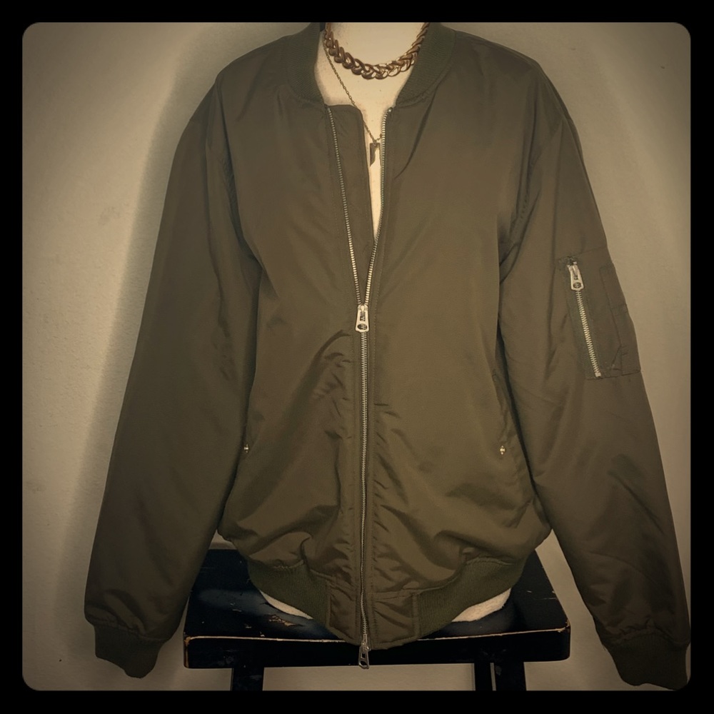 Military Green Bomber Jacket